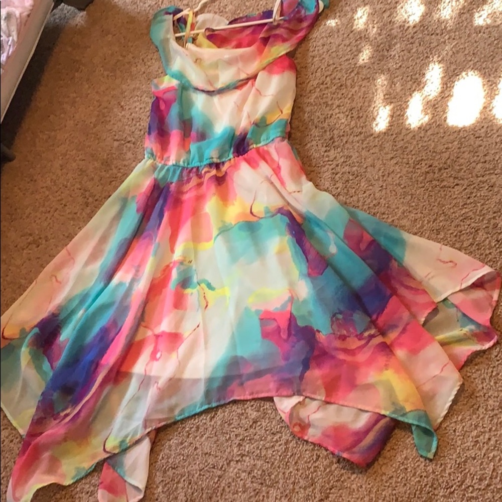 Multi colored flowy dress